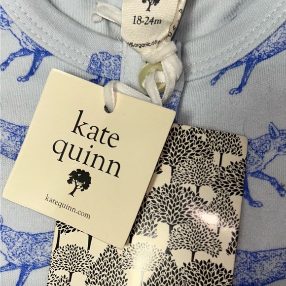 Kate Quinn curious fox print Henley top with blue ribbed pants sz 18-24 mo. NWT - Picture 4 of 8